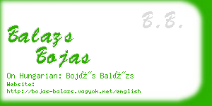 balazs bojas business card